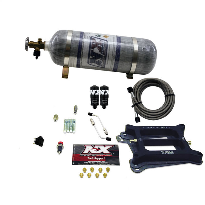 Nitrous Express 40040-12 4150 HITMAN 4-BBL (100-150-200HP) WITH COMPOSITE BOTTLE - Truck Part Superstore