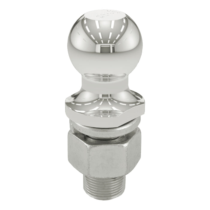CURT 40056 2in. Trailer Ball (1-1/4in. x 2-5/8in. Shank; 10;000 lbs.; Stainless) - Truck Part Superstore