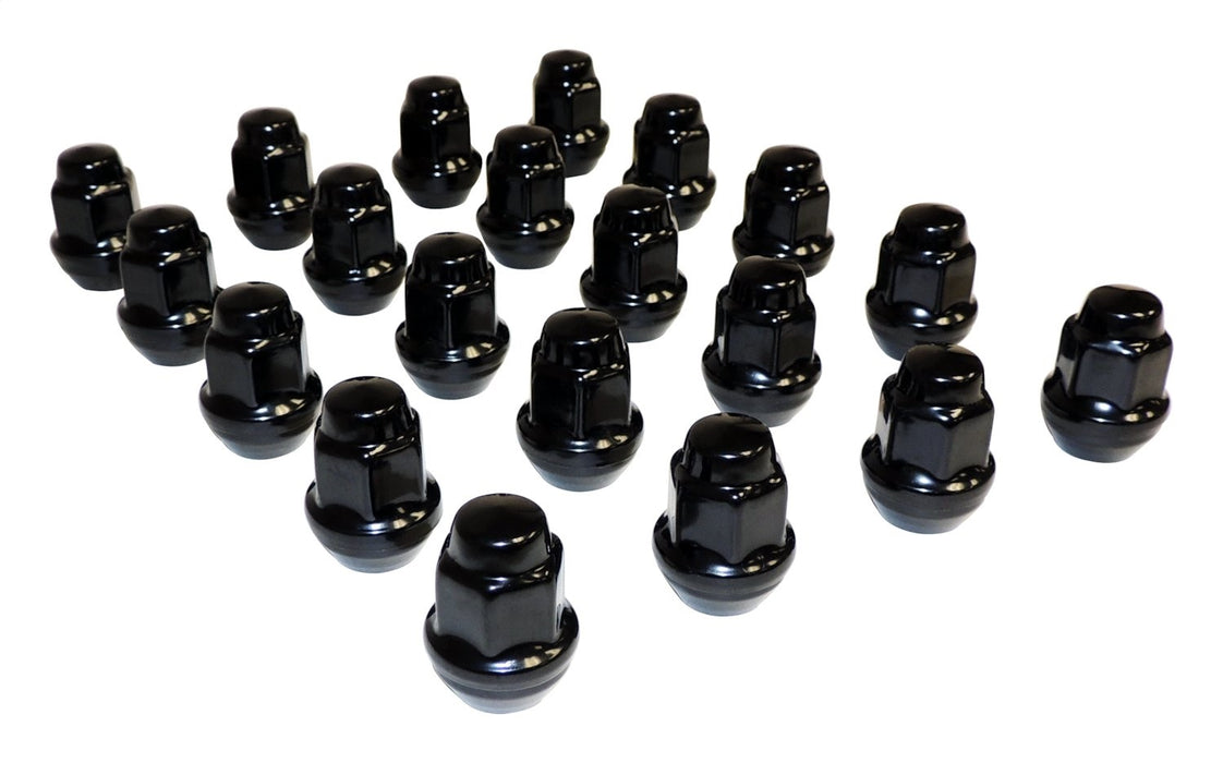 Crown Automotive Jeep Replacement 4006956BLKK Wheel Lug Nut Kit; 1/2 in. - 20 Capped; Black; 20-Piece; - Truck Part Superstore