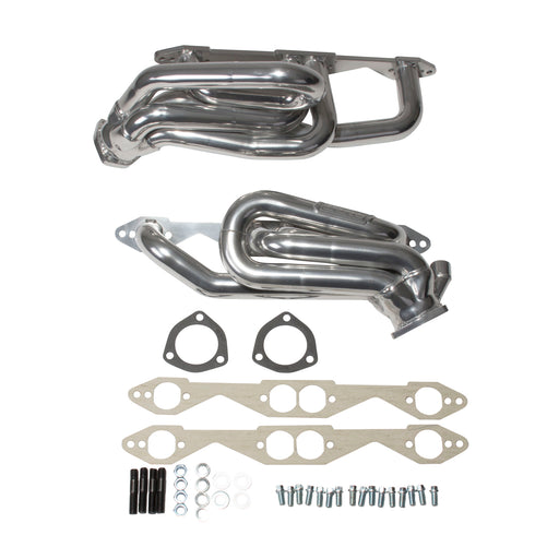 BBK Performance Parts 40070 1996-99 CHEVY TRUCK SUV 5.0L 5.7L 1-5/8 SHORTY HEADERS (POLISHED SILVER CERAMIC) - Truck Part Superstore