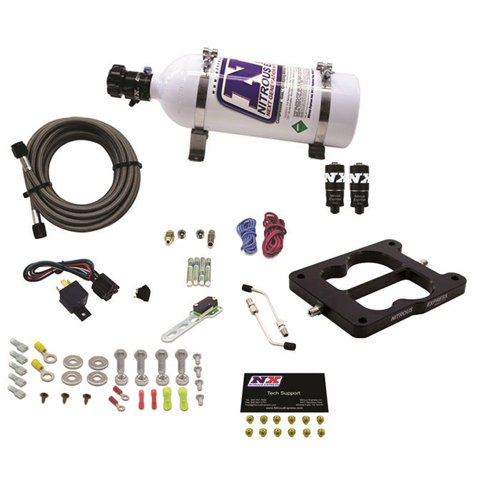 Nitrous Express 40081-05 Q-JET/HOLLEY SPREAD BORE HITMAN PLUS (50-100-150-200HP) WITH 5LB BOTTLE - Truck Part Superstore