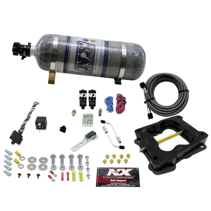 Nitrous Express 40081-12 Q-JET/HOLLEY SPREAD BORE HITMAN PLUS WITH COMPOSITE BOTTLE - Truck Part Superstore