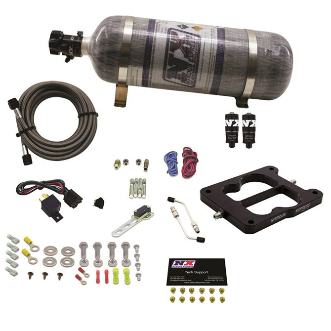 Nitrous Express 40081-12 Q-JET/HOLLEY SPREAD BORE HITMAN PLUS WITH COMPOSITE BOTTLE - Truck Part Superstore