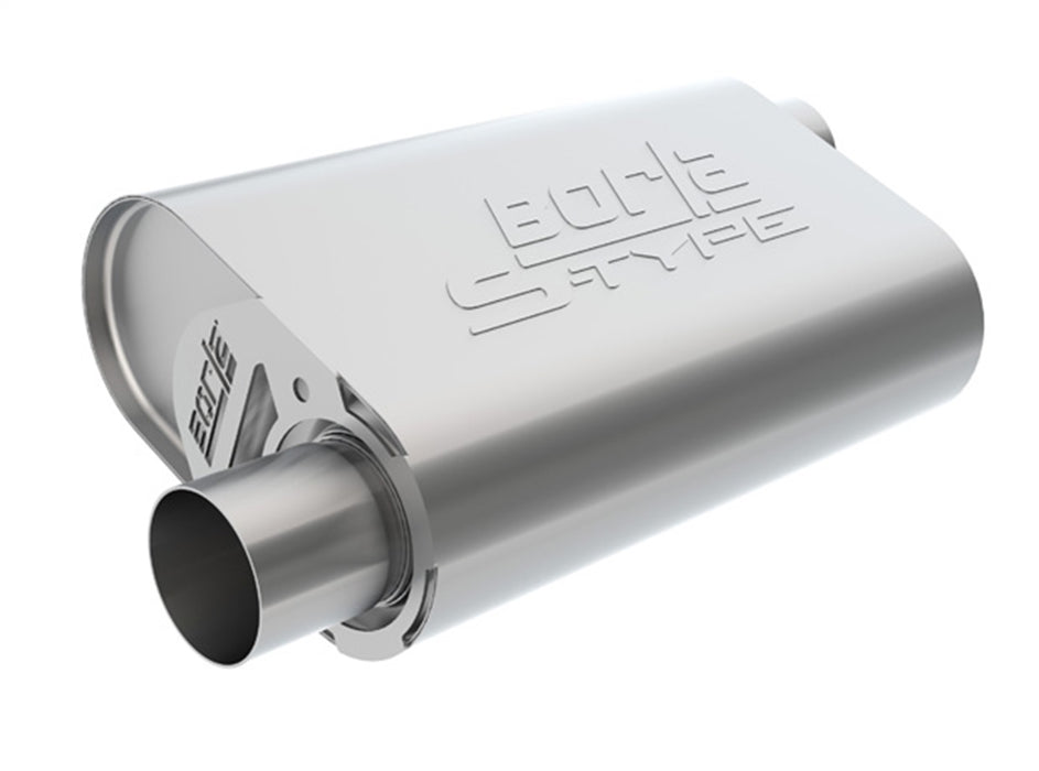 Borla 400846 S-Type CrateMuffler? For Small Block Chevrolet Stock Output 283/ 327/ 350 V8. - Truck Part Superstore
