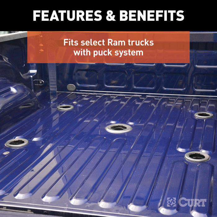 CURT 16021 Puck System 5th Wheel Legs; Select Ram 2500; 3500; 8ft. Bed; 25K - Truck Part Superstore