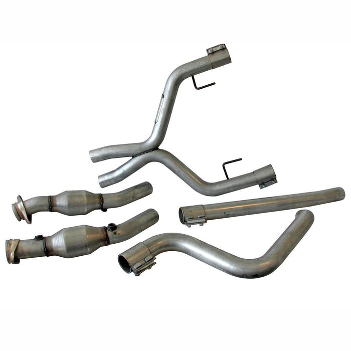 BBK Performance Parts 4011 2005-2010 MUSTANG V6 DUAL EXHAUST CONVERSION X PIPE KIT WITH CATS - Truck Part Superstore