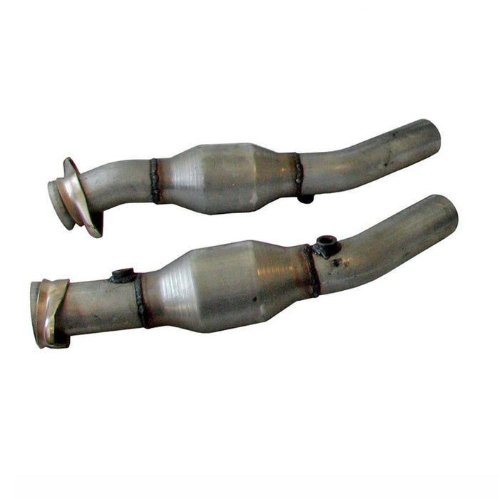 BBK Performance Parts 4011 2005-2010 MUSTANG V6 DUAL EXHAUST CONVERSION X PIPE KIT WITH CATS - Truck Part Superstore