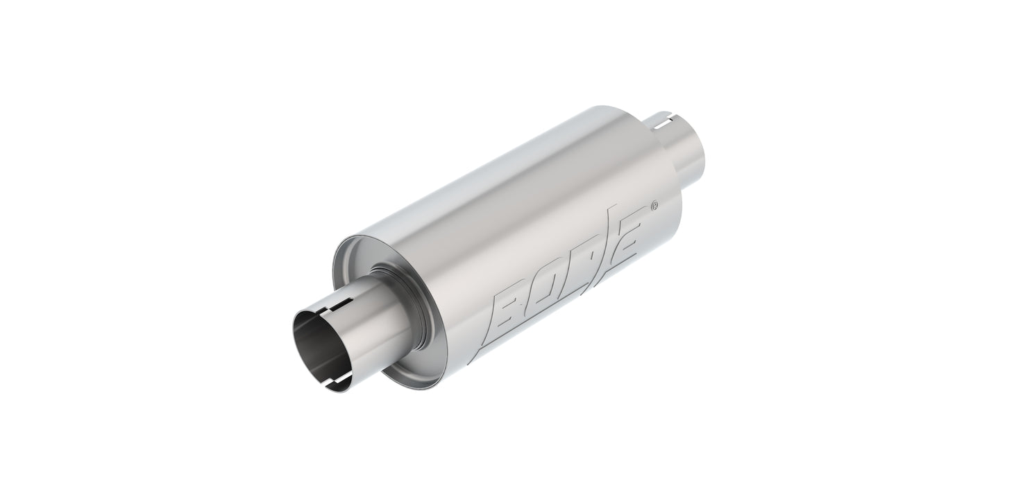 Borla 401341 Universal Resonator Muffler 2.50" In/Out Rd 5"X10" Notched. - Truck Part Superstore
