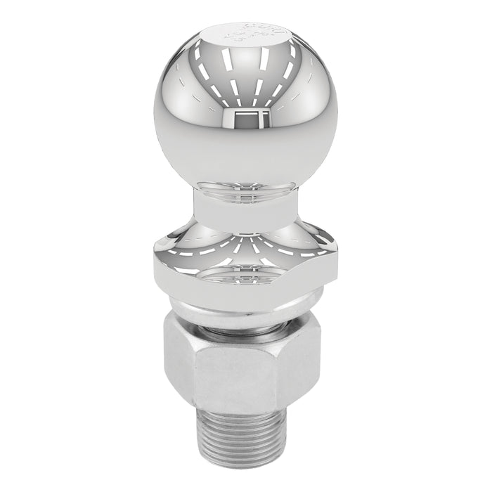 CURT 40162 1-7/8in. Trailer Ball (1in. x 2-1/8in. Shank; 3;500 lbs.; Chrome; Packaged) - Truck Part Superstore