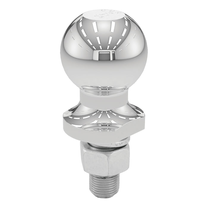 CURT 40164 2in. Trailer Ball (3/4in. x 1-3/4in. Shank; 3;500 lbs.; Chrome; Packaged) - Truck Part Superstore
