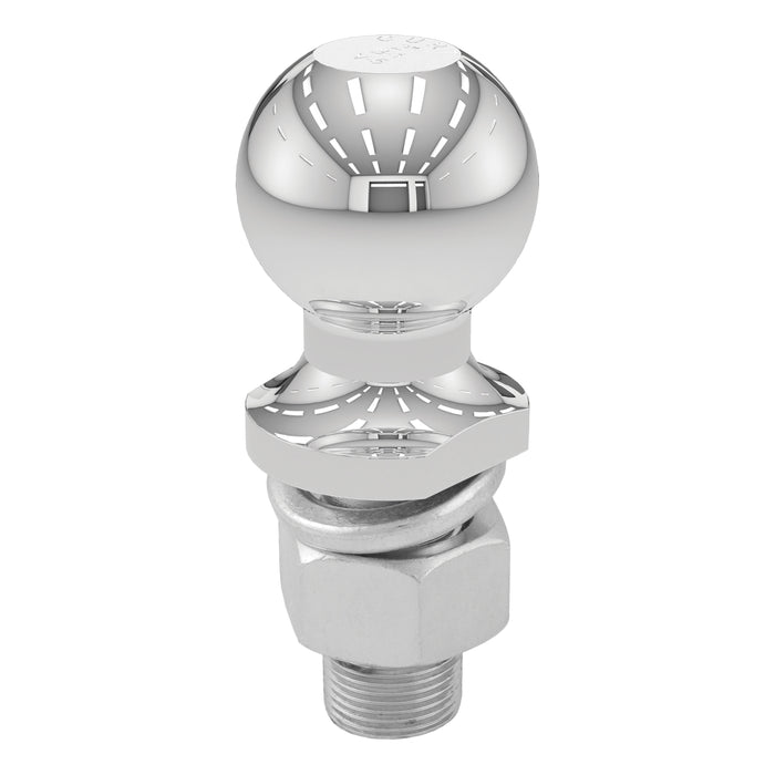 CURT 40166 2in. Trailer Ball (1in. x 2-1/8in. Shank; 6;000 lbs.; Chrome; Packaged) - Truck Part Superstore