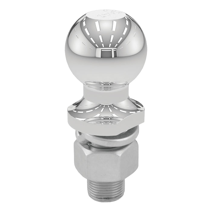 CURT 40170 2in. Trailer Ball (1in. x 2-1/8in. Shank; 7;500 lbs.; Chrome; Packaged) - Truck Part Superstore