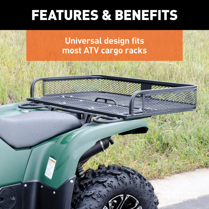 CURT 18101 CURT 18101 41 x 26-Inch Universal ATV Cargo Carrier; Black Steel - Truck Part Superstore