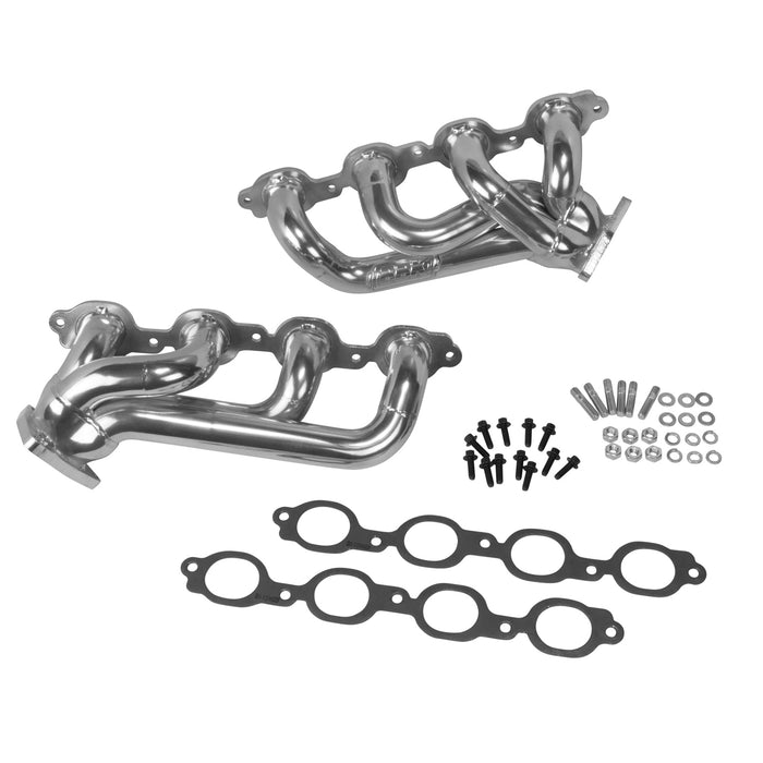 BBK Performance Parts 40470 2014-2019 GM FULL SIZE SHORTY HEADERS. 5.3/6.2L Polished Silver Ceramic. - Truck Part Superstore