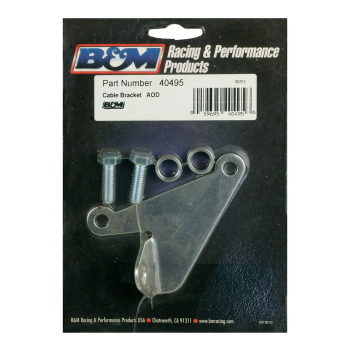 B&M 40495 Automatic Transmission Shift Cable Bracket; Incl. Spacers; Natural Finish; - Truck Part Superstore
