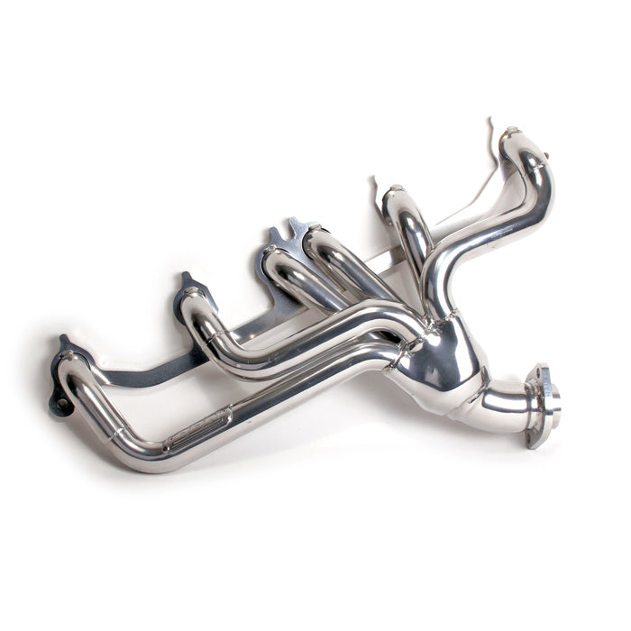 BBK Performance Parts 40520 1991-1999 JEEP 4.0L 1-1/2 SHORTY EXHAUST HEADER (POLISHED SILVER CERAMIC). - Truck Part Superstore