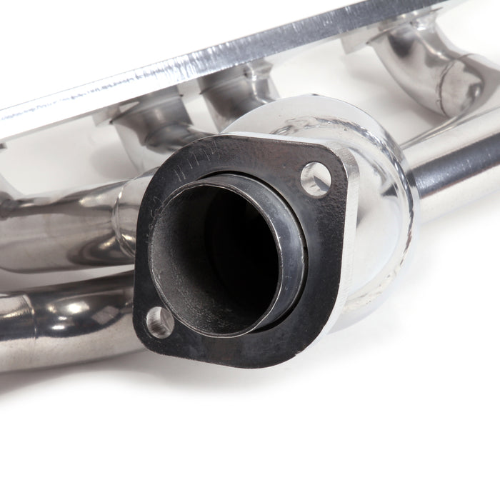 BBK Performance Parts 40520 1991-1999 JEEP 4.0L 1-1/2 SHORTY EXHAUST HEADER (POLISHED SILVER CERAMIC). - Truck Part Superstore