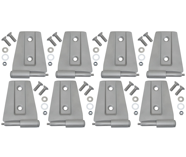 Kentrol 40576 Jeep JK Door Hinge Set 8 Pieces 4 Door 07-18 Wrangler JK Bare Grey Kentrol - Truck Part Superstore