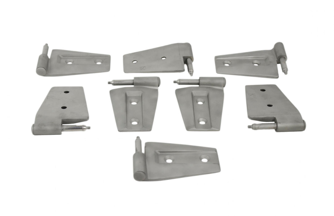 Kentrol 40576 Jeep JK Door Hinge Set 8 Pieces 4 Door 07-18 Wrangler JK Bare Grey Kentrol - Truck Part Superstore