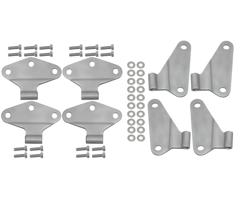 Kentrol 40581 Jeep JK Body Door Hinge Set 8 Pieces 4 Door 07-18 Wrangler JK Bare Grey Kentrol - Truck Part Superstore