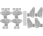 Kentrol 40581 Jeep JK Body Door Hinge Set 8 Pieces 4 Door 07-18 Wrangler JK Bare Grey Kentrol - Truck Part Superstore