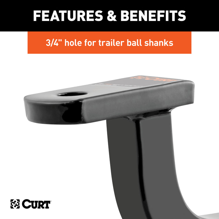 CURT 45021 Class 1 Ball Mount (1-1/4in. Shank; 2;000 lbs.; 3in. Rise; 9-1/2in. Long) - Truck Part Superstore