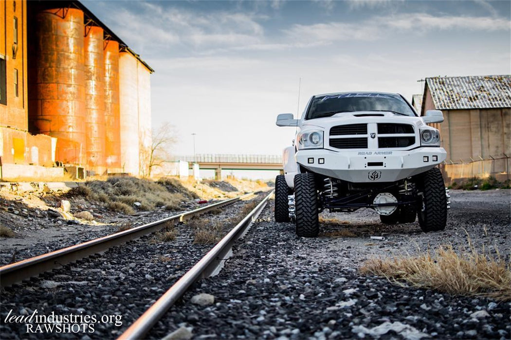 Road Armor 406R0B Stealth Winch Front Bumper; Satin Black; Square Fog Light Holes; - Truck Part Superstore