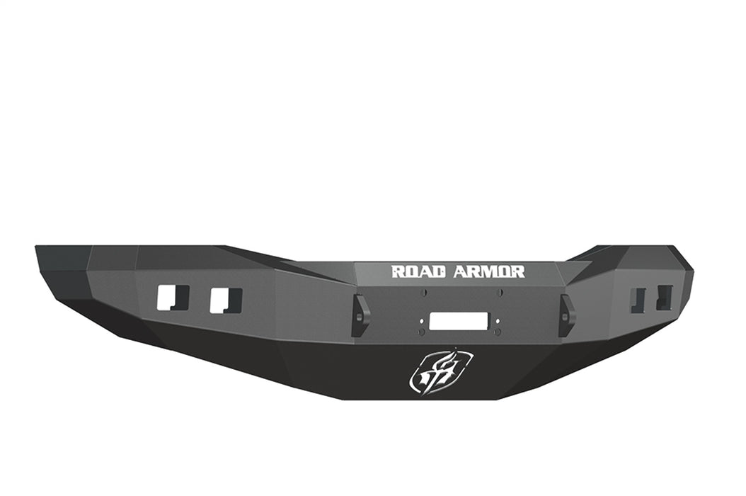 Road Armor 407R0B Stealth Winch Front Bumper; Satin Black; Square Fog Light Holes; - Truck Part Superstore