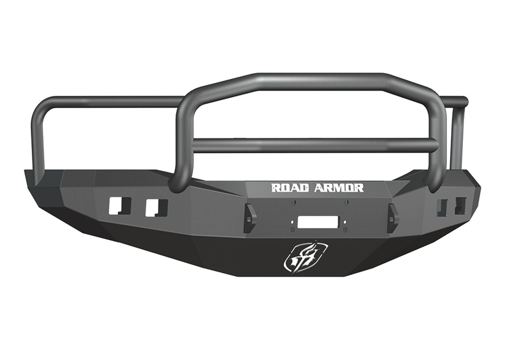Road Armor 407R5B Stealth Winch Front Bumper; Lonestar Guard; Satin Black; Square Fog Light Holes; - Truck Part Superstore