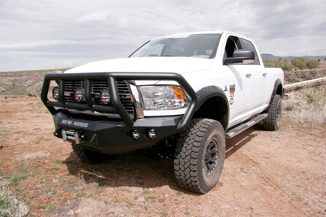 Road Armor 40802B Stealth Winch Front Bumper; Titan II Guard; Satin Black; - Truck Part Superstore