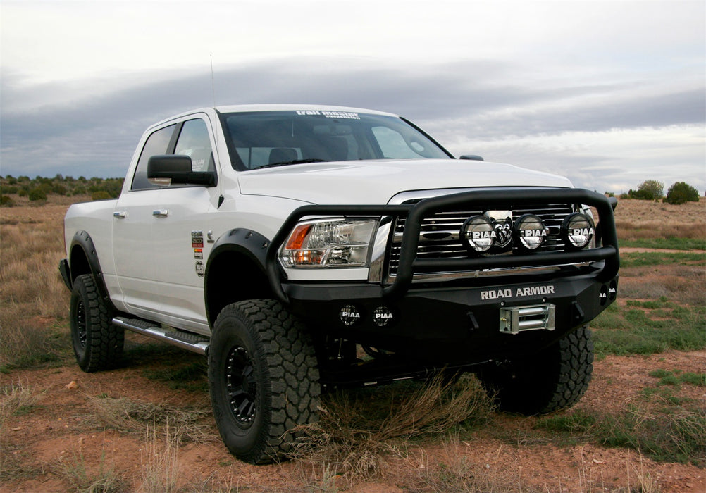 Road Armor 40802B Stealth Winch Front Bumper; Titan II Guard; Satin Black; - Truck Part Superstore