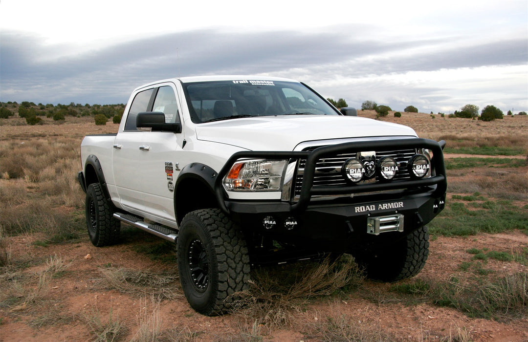 Road Armor 40802B Stealth Winch Front Bumper; Titan II Guard; Satin Black; - Truck Part Superstore