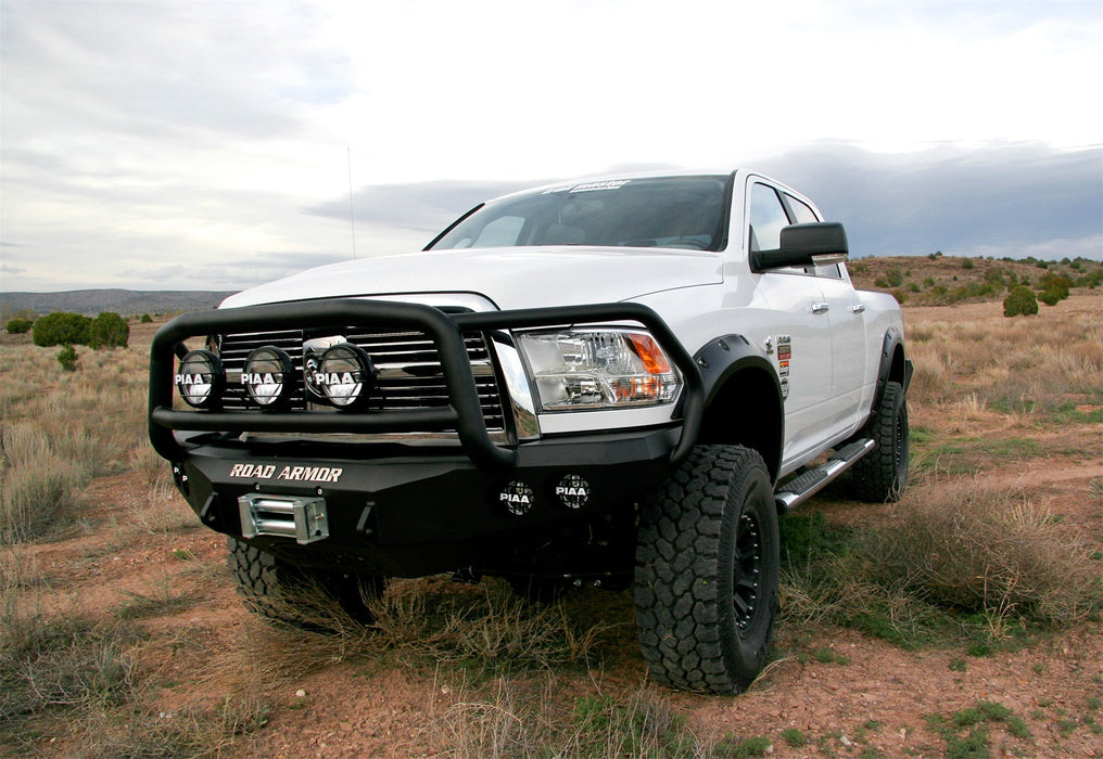 Road Armor 40802B Stealth Winch Front Bumper; Titan II Guard; Satin Black; - Truck Part Superstore
