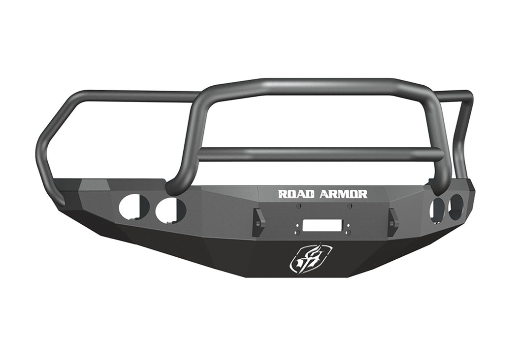 Road Armor 40805B Stealth Winch Front Bumper; Lonestar Guard; Satin Black; Round Fog Light Holes; - Truck Part Superstore