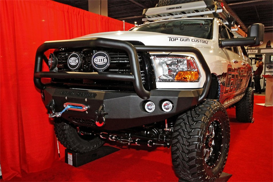 Road Armor 40805B Stealth Winch Front Bumper; Lonestar Guard; Satin Black; Round Fog Light Holes; - Truck Part Superstore