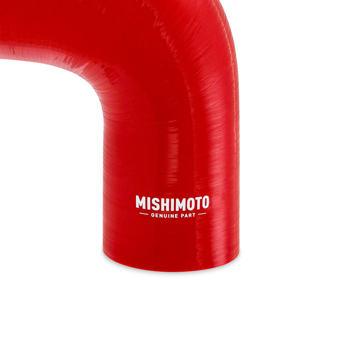 Mishimoto MMCP-R90-3040RD Mishimoto 90-Degree Silicone Transition Coupler, 3.00-in to 4.00-in, Red - Truck Part Superstore