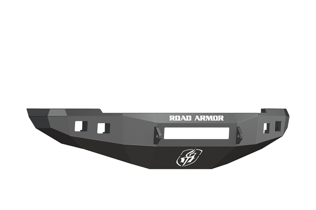 Road Armor 408R0B-NW Stealth Non-Winch Front Bumper; Steel; Satin Black; Square Fog Light Holes; - Truck Part Superstore