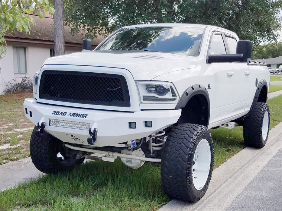 Road Armor 408R0B-NW Stealth Non-Winch Front Bumper; Steel; Satin Black; Square Fog Light Holes; - Truck Part Superstore