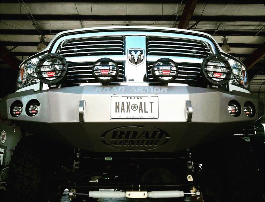 Road Armor 408R0B Stealth Winch Front Bumper; Steel; Satin Black; Square Fog Light Holes; - Truck Part Superstore