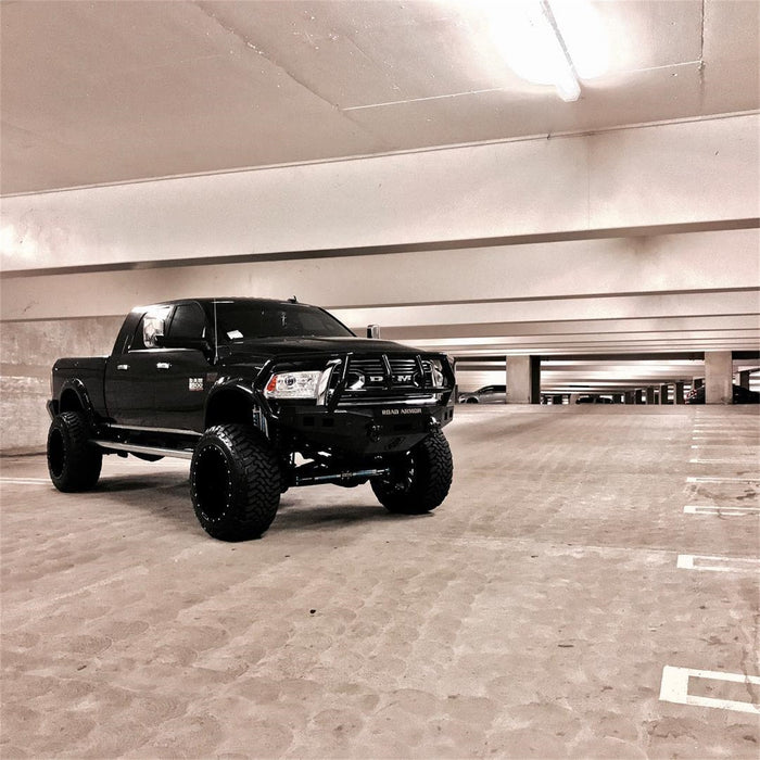 Road Armor 408R2B Stealth Winch Front Bumper; Titan II Guard; Satin Black; Square Fog Light Holes; - Truck Part Superstore
