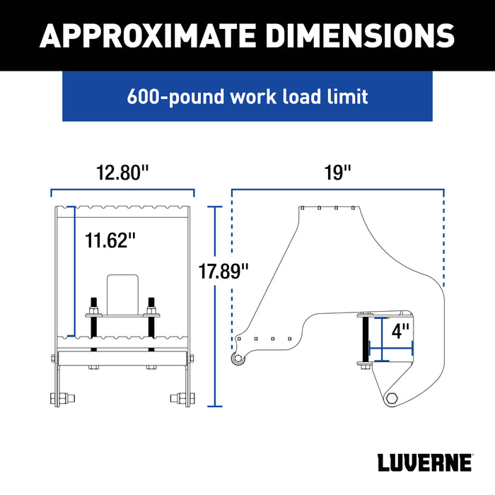 Luverne 409924L RETRAC HighRise Folding Rear Entry Step (Fits 4in. Bumper Beam) - Truck Part Superstore