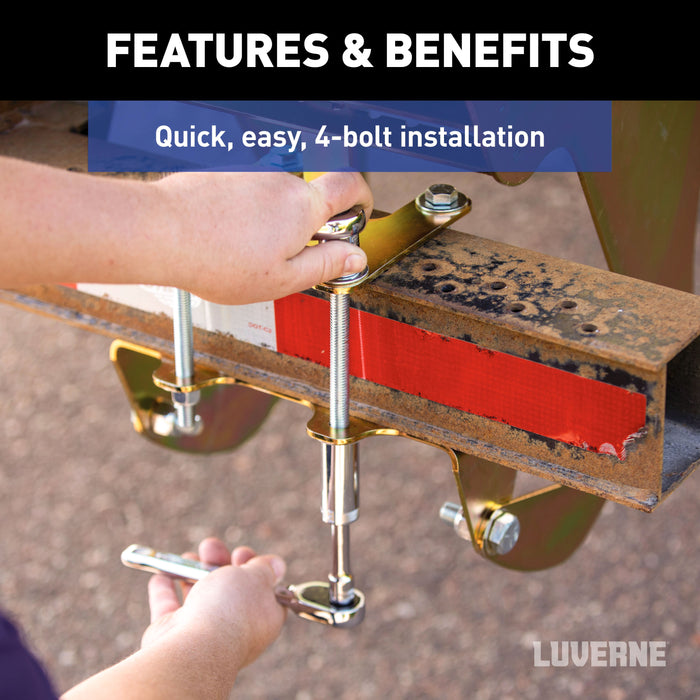 Luverne 409924L RETRAC HighRise Folding Rear Entry Step (Fits 4in. Bumper Beam) - Truck Part Superstore