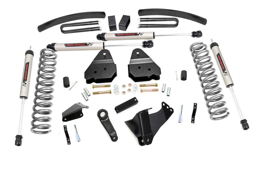 Rough Country 59370 6 Inch Suspension Lift Kit 05-07 F-250 4WD-Diesel-V2 Monotube Rough Country - Truck Part Superstore