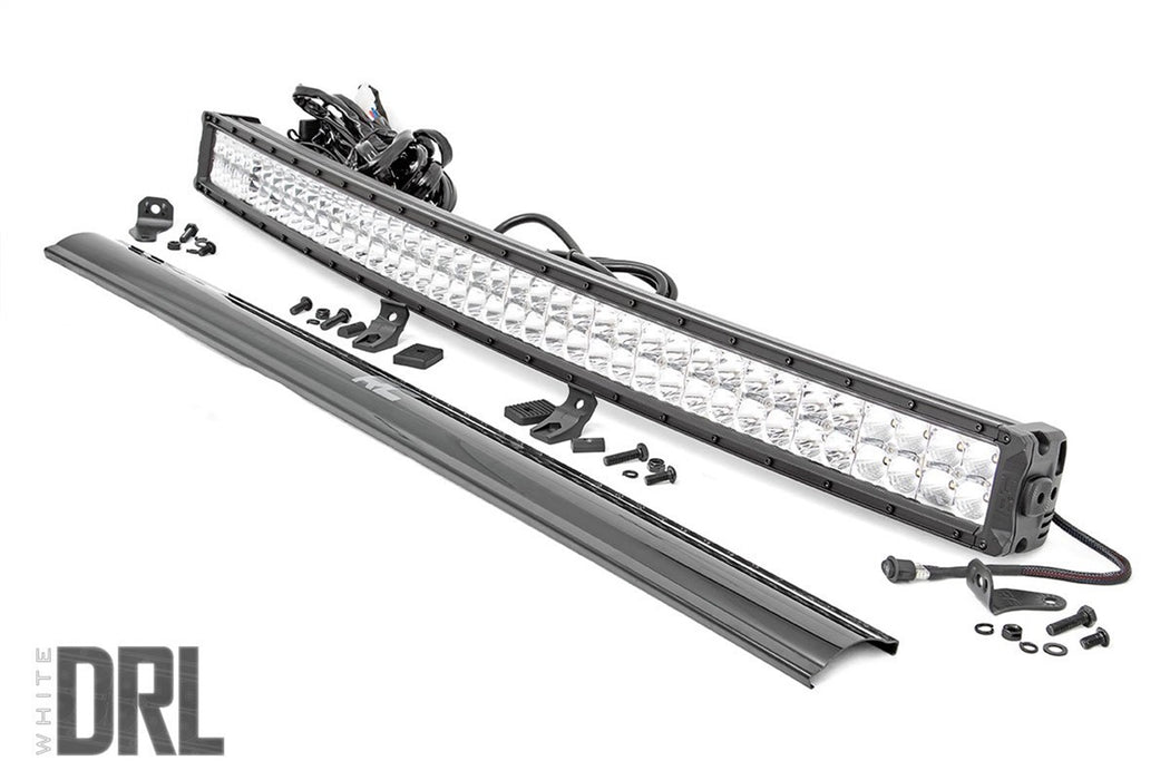 Rough Country 72940D 40-inch Curved Cree LED Light Bar - Dual Row Chrome Series w/ Cool White DRL Rough Country - Truck Part Superstore