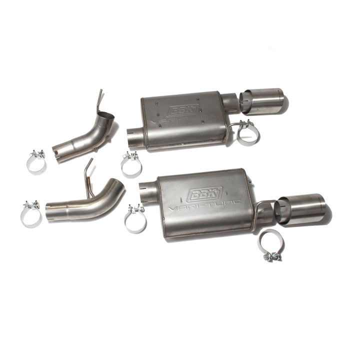 BBK Performance Parts 41005 2005-2010 FORD MUSTANG GT 4.6L VARITUNE AXLE BACK EXHAUST KIT (439 STAINLESS) - Truck Part Superstore