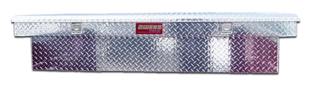 Owens Products 41007 Truck Tool Box Garrison Series Crossover Style / Mid Size / Diamond Tread Aluminum / Bright Polished / Owens Products - Truck Part Superstore