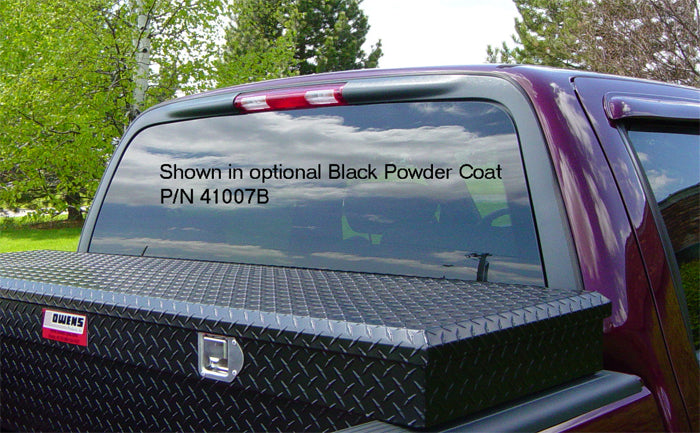 Owens Products 41007B Truck Tool Box Garrison Series Crossover Style / Mid Size / Diamond Tread Aluminum / Black Powder Coat / Owens Products - Truck Part Superstore