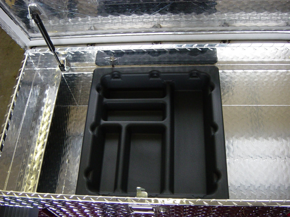 Owens Products 41016B Truck Tool Box Garrison Series Crossover Style / Full Size / Diamond Tread Aluminum / Black Powder Coat / Owens Products - Truck Part Superstore