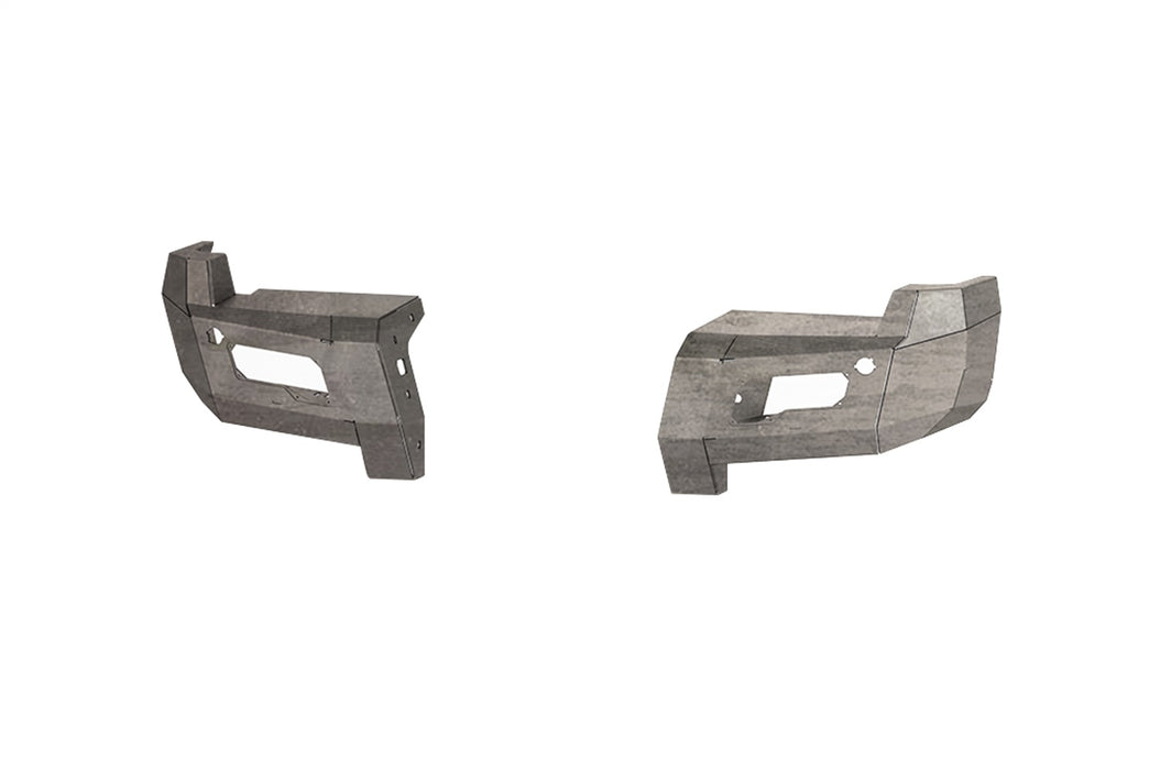 Road Armor 4102DR0 Identity Rear Bumper Components; Non-Shackle End Pods; Raw Steel; - Truck Part Superstore