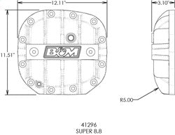 B&M 41296 Hi-Tek Differential Cover - Truck Part Superstore